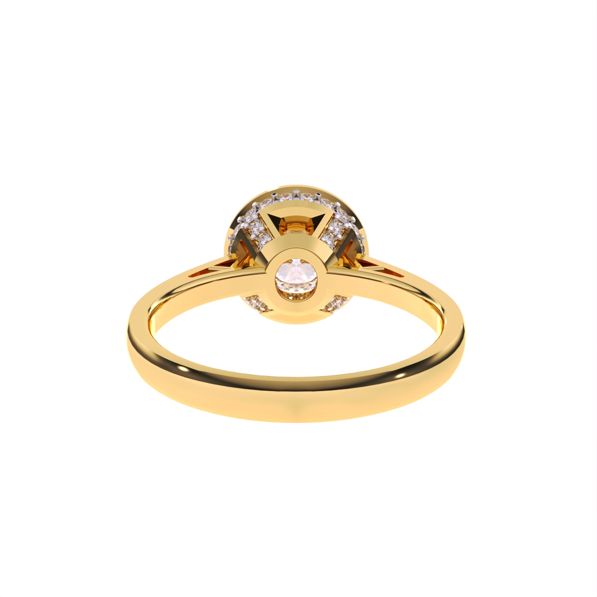 Charming Bezel Set Round Cluster Halo Ring